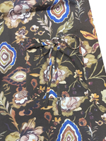 Ensemble deux pièces pour femmes grandes tailles, haut imprimé à col en V et manches courtes, pantalon long fluide à jambes larges, décontracté