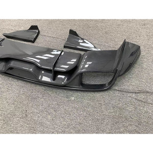 Séparateur de diffuseur de pare-chocs arrière en Fiber de carbone de Style normal pour porsche <span class=keywords><strong>Cayenne</strong></span> 18-23 <span class=keywords><strong>Suv</strong></span> et coupé - Product Image 4