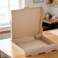 Boîtes à pizza en carton ondulé kraft imprimées sur mesure, vente en gros, qualité alimentaire, logo personnalisé, taille sur mesure pour restaurants, traiteurs et services de livraison à emporter
