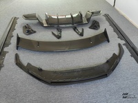 Kit carrosserie en fibre de carbone style P pour Audi R8 16-18, amélioration, lèvre de pare-chocs avant, diffuseur arrière, jupes latérales, aileron arrière, kit de personnalisation automobile