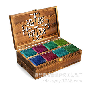 Wooden Tea Bag Storage <b>Box</b> Rectangle Handmade Organizing <b>Gift</b> Craft Wooden <b>Box</b> For Tea <b>Coffee</b> Classification - Product Image 1