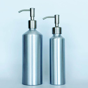 Distributore di sapone da 250ML 500ML antiruggine liquido per sapone per le mani bottiglia in alluminio con pompa in acciaio inox - Product Image 2