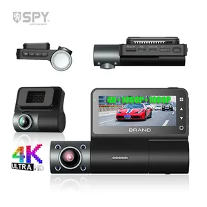 IPS 4K + 1080p + 1080P行车记录仪carcam gla dvr veular类型3镜头仪表板凸轮镜三仪表板凸轮摄像机汽车黑匣子