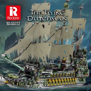 Reobrix 66037, 5503 Piezas, Serie Pirata, Barco Pirata Holandés Volador, Modelo de Bloques de Construcción, Juguete Educativo Técnico, Regalo Festivo - Product Image 2