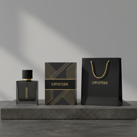 Flacon de parfum en verre carré noir avec bouchon magnétique en aluminium, écologique, recyclable, diffuseur de roseaux 30/50/100 ml, logo personnalisé