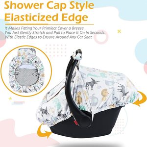 ผ้าคลุมที่นั่งในรถสำหรับเด็กทารกพร้อมมุ้งกันยุงดีไซน์ใหม่ผ้าคลุมให้นมทารกแบบสั่งทำ - Product Image 4