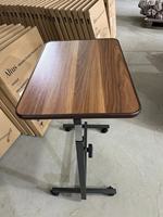 Table de repas mobile en bois réglable en hauteur pour patient, mobilier hospitalier MT MEDICAL pour salle médicale