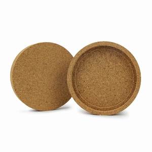 Sous-verres écologiques en liège vierges de 5 pouces, ronds, imprimables, avec rebord, vente en gros à prix abordable - Product Image 2