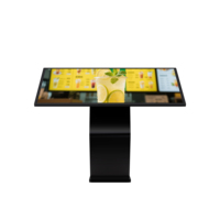Kiosque tactile sur pied de type K de 32 à 65 pouces avec WiFi, contrôle à distance via le cloud, affichage numérique horizontal pour banque
