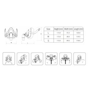 <span class=keywords><strong>Masque</strong></span> CPAP universel compatible avec ResMed Yuwell BMC, coussin en silicone souple CPAP, harnais réglable pour les patients souffrant d'<span class=keywords><strong>apnée</strong></span> <span class=keywords><strong>du</strong></span> <span class=keywords><strong>sommeil</strong></span> - Product Image 6