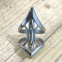 Bague Alien VAF Entièrement Polie en Acier Inoxydable
