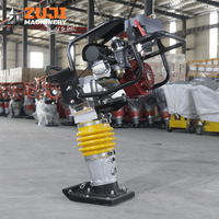 Compacteur à piston HCD125, 5,5 CV, essence, diesel, électrique, machine de compactage du sol pour la construction