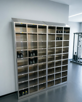 Armoire de rangement industrielle OEM en acier inoxydable 304 pour vêtements médicaux, casier à chaussures pour employés en salle blanche, casier à vêtements de travail assemblé
