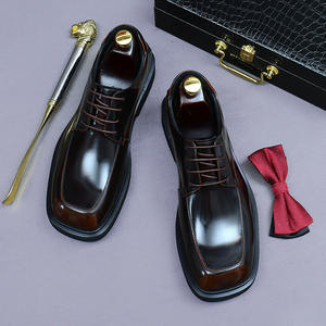 Chaussures en cuir pour homme, style britannique, en daim, à boucle, taille grande, pour un usage formel au bureau, chaussures habillées en cuir pour homme - Product Image 4