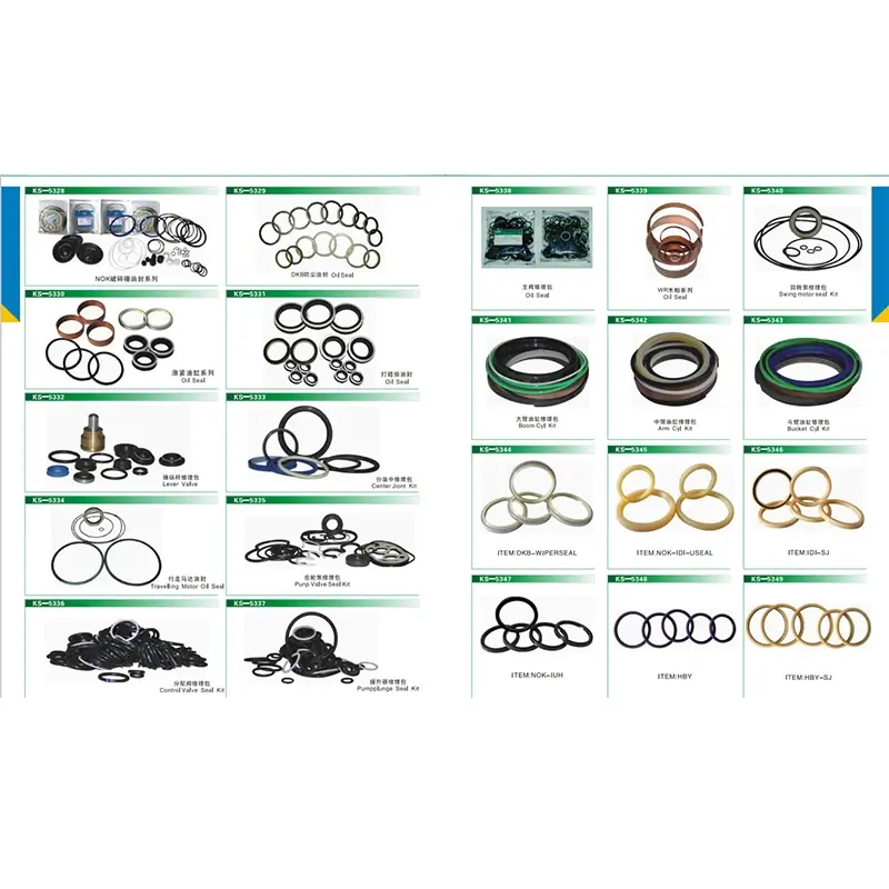 Kit de vedação de escavadeira com lança/balde/braço PC200-8 4 conjuntos para escavadeira Komatsu Kits de vedação de cilindro hidráulico