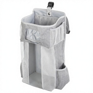 Nouvel Organisateur de Chevet pour Bébé en Tissu Oxford Résistant à l'Eau avec Panneau PP et Sac en Filet, Style Sac à Dos Suspendu - Product Image 2