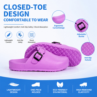 Chaussons de salle blanche légers antidérapants ANNO EVA bleus, imperméables et confortables, chaussures d'infirmière pour hôpital, clinique