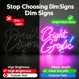 Panneau publicitaire personnalisé en néon LED, panneau néon personnalisé bon marché et étanche pour bar, boutique - Product Image 3