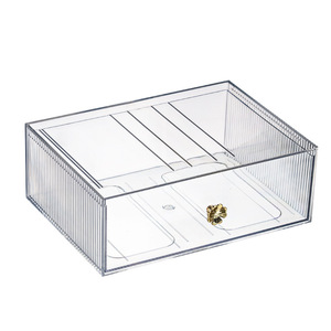Transparent Cosmetic <b>Storage</b> Box Tiered Plastic Desktop Organizer Stackable Makeup Skincare Holder Large Capacity <b>Dressing</b> <b>Table</b> - Product Image 4