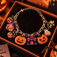 Nouveau Bracelet Charme Anniversaire Yizhong Transfrontalier avec Pendentifs Acryliques Fantaisie Citrouille, Fantôme, Château et Dessin Animé