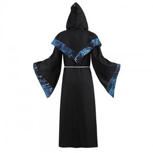 Halloween hombres Medieval Dark Mystic Sorcerer bata con capucha <span class=keywords><strong>disfraz</strong></span> 2017 - Product Image 2