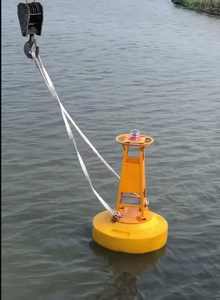 Pelampung Navigasi Laut dengan Rangka Baja, Material Plastik PE, Bentuk Silinder, Penanda Apung untuk Tambatan dengan Engsel Lampu - Product Image 4