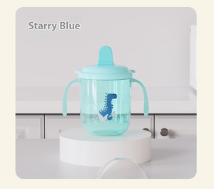 Bouteille d'eau pour enfants en PP de qualité alimentaire sans PVC, avec <span class=keywords><strong>bec</strong></span> de canard, poignée, anti-étouffement, motif de dessin animé spécial pour bébé - Product Image 6