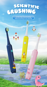 Set Regalo Spazzolino <span class=keywords><strong>Elettrico</strong></span> <span class=keywords><strong>per</strong></span> Bambini Personalizzato con Adesivi Cartoon, Spazzolino <span class=keywords><strong>Elettrico</strong></span> Ricaricabile <span class=keywords><strong>per</strong></span> Bambini - Product Image 2