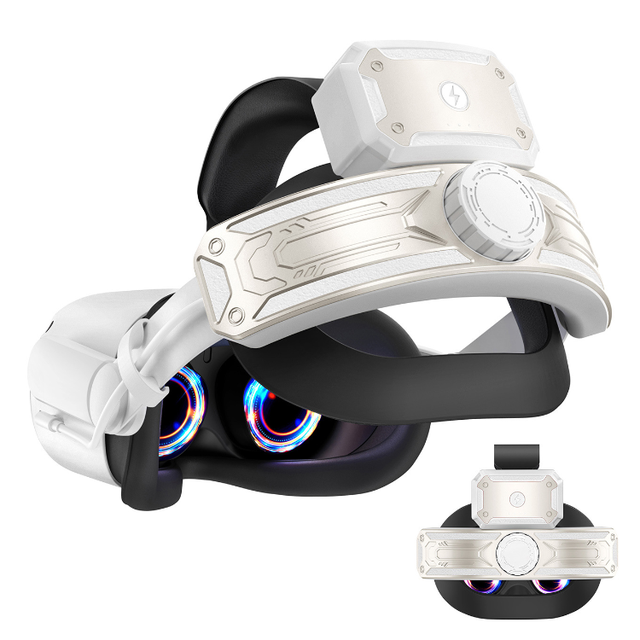 Charging Head Strap with 5200mAh External Battery for Oculus Quest2 VR Headset Accessories Headwear Headstrap