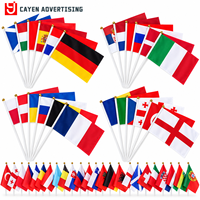 Drapeau portable en gros, personnalisé, en polyester imperméable, mini-drapeau de pays pour les fans de sport et les événements en plein air