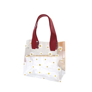 Tote in PVC ins Little Daisy wedding candy handbag sacchetto regalo trasparente Net celebrity hand carry ins handbag tote bag in plastica - Product Image 3