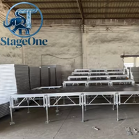 Plateforme chorale portable à assemblage rapide, prix usine, avec pieds réglables en hauteur, pour scène de chorale, arène de lutte, club de karaté