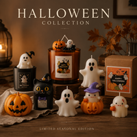 Aangepaste Halloween Geurkaarsen Collectie met Spook- en Pompoengeur voor Private Label OEM ODM Home Decor Cadeau Seizoensgebonden Retail Merken