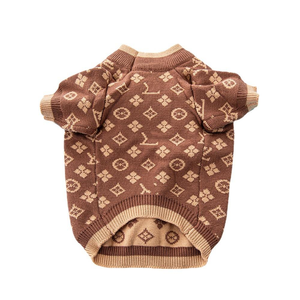 Cappotto Invernale di Lusso per Cani e Gatti, Maglione Classico con Motivo a Lettere, Abbigliamento per Animali Domestici all'Ingrosso, Maglione Firmato per Cani - Product Image 2