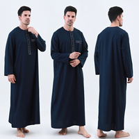 Dishdasha Omanais de Luxe Léger de Haute Qualité 2026 pour Hommes – Kaftan Long à Manches Longues, Robe Islamique Musulmane pour la Prière et le Quotidien