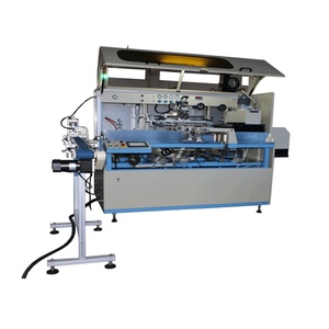 Machine d'impression sérigraphique cylindrique automatique monocolore pour les industries des contenants et bouteilles en plastique – Nouveau moteur PLC central - Product Image 1