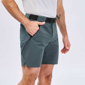 Randonnée Homme Extensible Séchage Rapide Performance Athlétique Short Poches avec Ceinture Gris Foncé Vert - Product Image 5