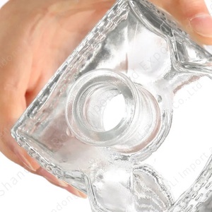 Venta al por mayor única botella de cristal personalizada cuadrada 750ml vidrio licor licores Ginebra <span class=keywords><strong>whisky</strong></span> vodka tequila botella - Product Image 3