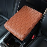 Coussin universel d'accoudoir automatique pour console centrale Boîte d'accoudoir en cuir Housse d'accoudoir de voiture pour voiture