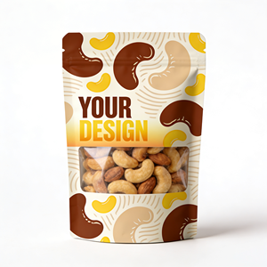 Sachets Doypack refermables antichoc à fermeture éclair avec fenêtre transparente mate en Mylar pour snacks, fruits secs et aliments pour animaux - Product Image 3