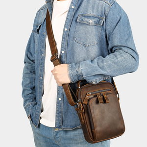 Marrante uomo pazzo cavallo Borsa a tracolla in vera pelle 7.9 pollici Tablet tracolla borsa <span class=keywords><strong>Messenger</strong></span> in pelle borsa per uomo - Product Image 5