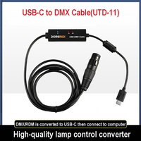 DOREMiDi USB-C Ke Kabel DMX/RDM 1 Saluran Lampu Indikator Konverter Kontrol Lampu Pelindung Cincin Magnetik UTD-11 Portabel Tahan Lama