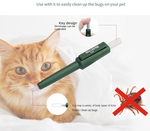 Nouveau chat chien tique torsion dissolvant crochet sélecteur puces gratter extracteur animal toilettage produit acariens outil pince à épiler stylo louses pince - Product Image 6