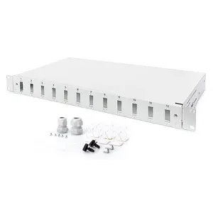 Caixa de terminal vazio de distribuição, extensável, fechadura rápida de fibra óptica, 6/12/24 portas para lc/sc/st