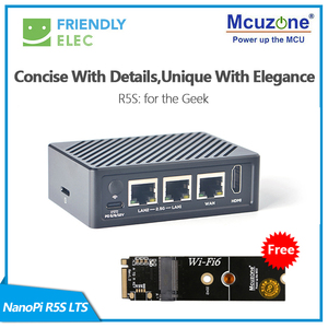 NanoPi R5S LTS Rockchip RK3568 แรม 4GB DDR หน่วยความจำ 64GB EMMC พอร์ตอีเธอร์เน็ตสามพอร์ต รองรับ NVME WiFi6 การ์ดเครือข่าย - Product Image 2