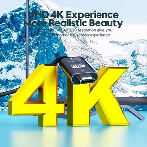 <b>USB</b>-C to HDTV 4K 30Hz HD Cable 2M Thunderbolt 3 Converter for Laptop Pro Air Galaxy Phone 16 15 Surface HDTV Video Cable for TV - Product Image 4