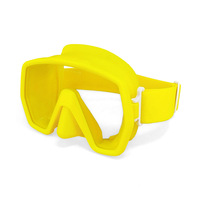 Masque de plongée sans cadre en silicone pour adulte, directement de l'usine, à faible volume, avec lentilles en verre et sangle élastique pour plongeurs et équipement de snorkeling