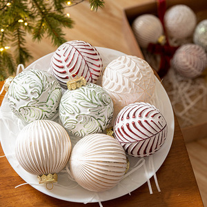 Boule <span class=keywords><strong>de</strong></span> Noël blanche <span class=keywords><strong>de</strong></span> 8 cm, effet vieilli, décoration <span class=keywords><strong>de</strong></span> luxe pour sapin <span class=keywords><strong>de</strong></span> Noël, pendentif, emballage transfrontalier, ornement <span class=keywords><strong>de</strong></span> Noël - Product Image 3