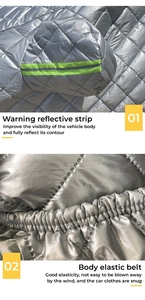 Mùa đông ngoài trời bông xe bìa không thấm nước chống bụi và mưa đá dày SUV Bìa - Product Image 6