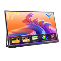 Monitor Portátil Inalámbrico Eimio de 17 Pulgadas, USB-C, 2K LCD LED, con Puerto USB-C, Extensor de Pantalla para Laptop y Móvil